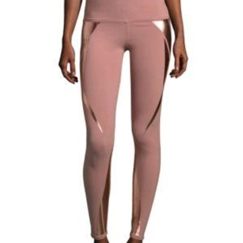 ALO Yoga Rose Metallic Trim High-Waist Leggings